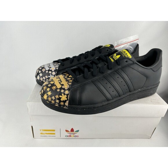 Men’s Adidas‎ Superstar Supershell Pharrell S83358 Flowers Black Shoes 12 - Rare